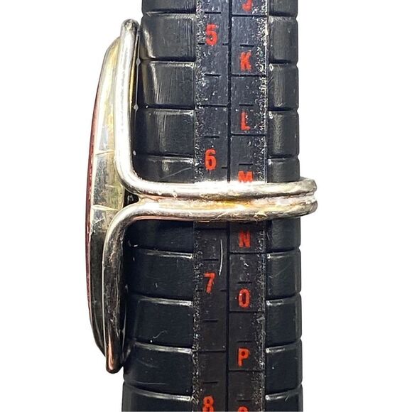 ATI Vintage Sterling silver 925 oval elongated red jasper ring Mexico - Picture 8 of 12